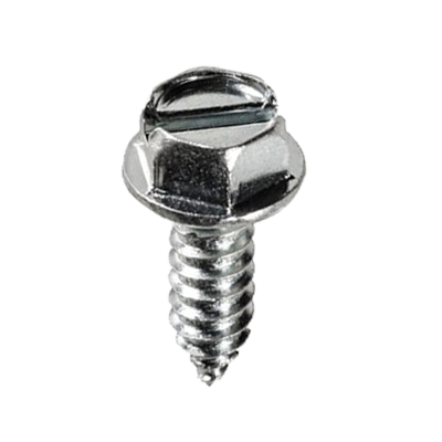 100 Pcs For Ford #14 x3/4" Slotted Hex Washer Head License Plate Screws Zinc 